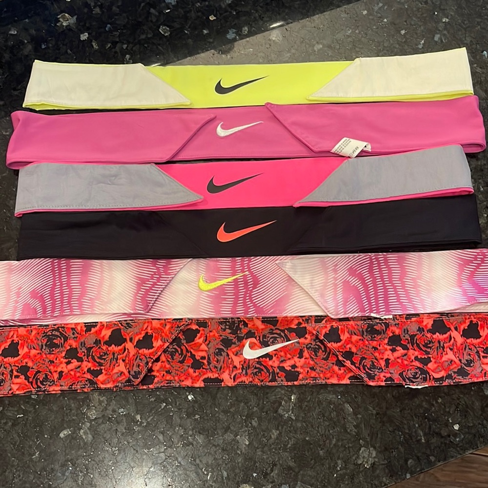 6 Nike tie headbands